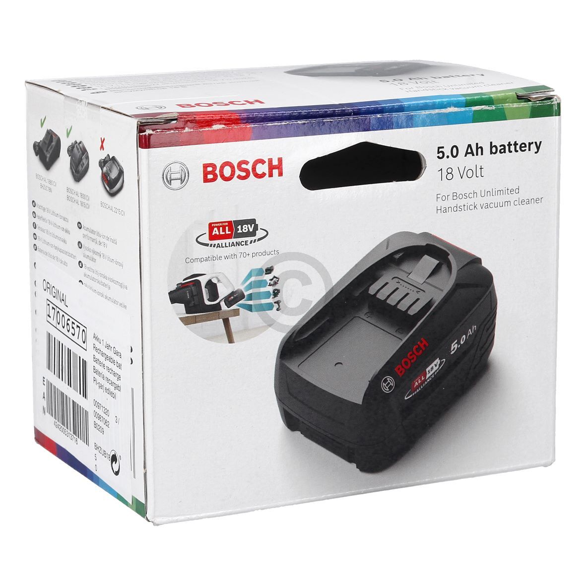 Akku 18V 5,0Ah BOSCH BHZUB1850 17006570 für Staubsauger Werkzeuge