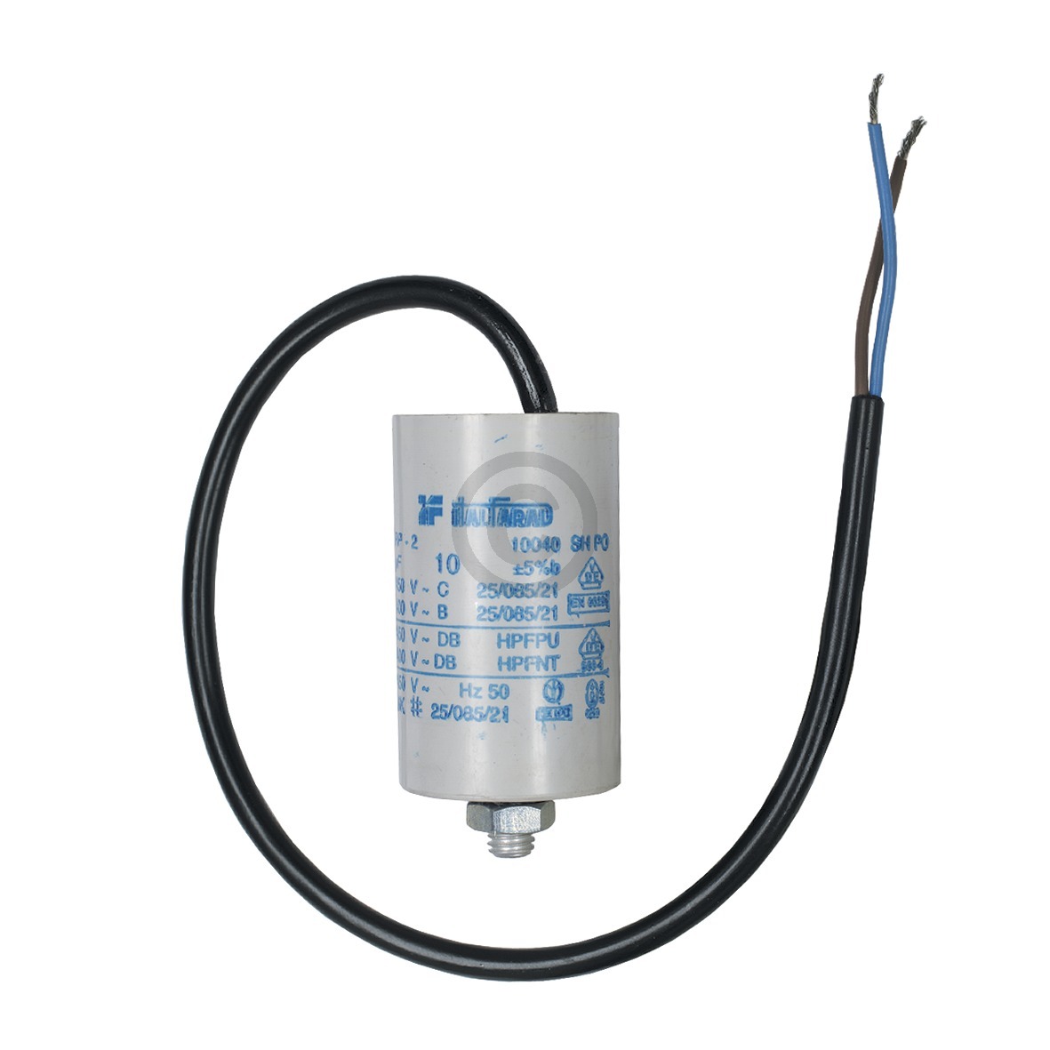 Kondensator Anlaufkondensator Motorkondensator 10 µF uF 450V mit Anschlusskabel