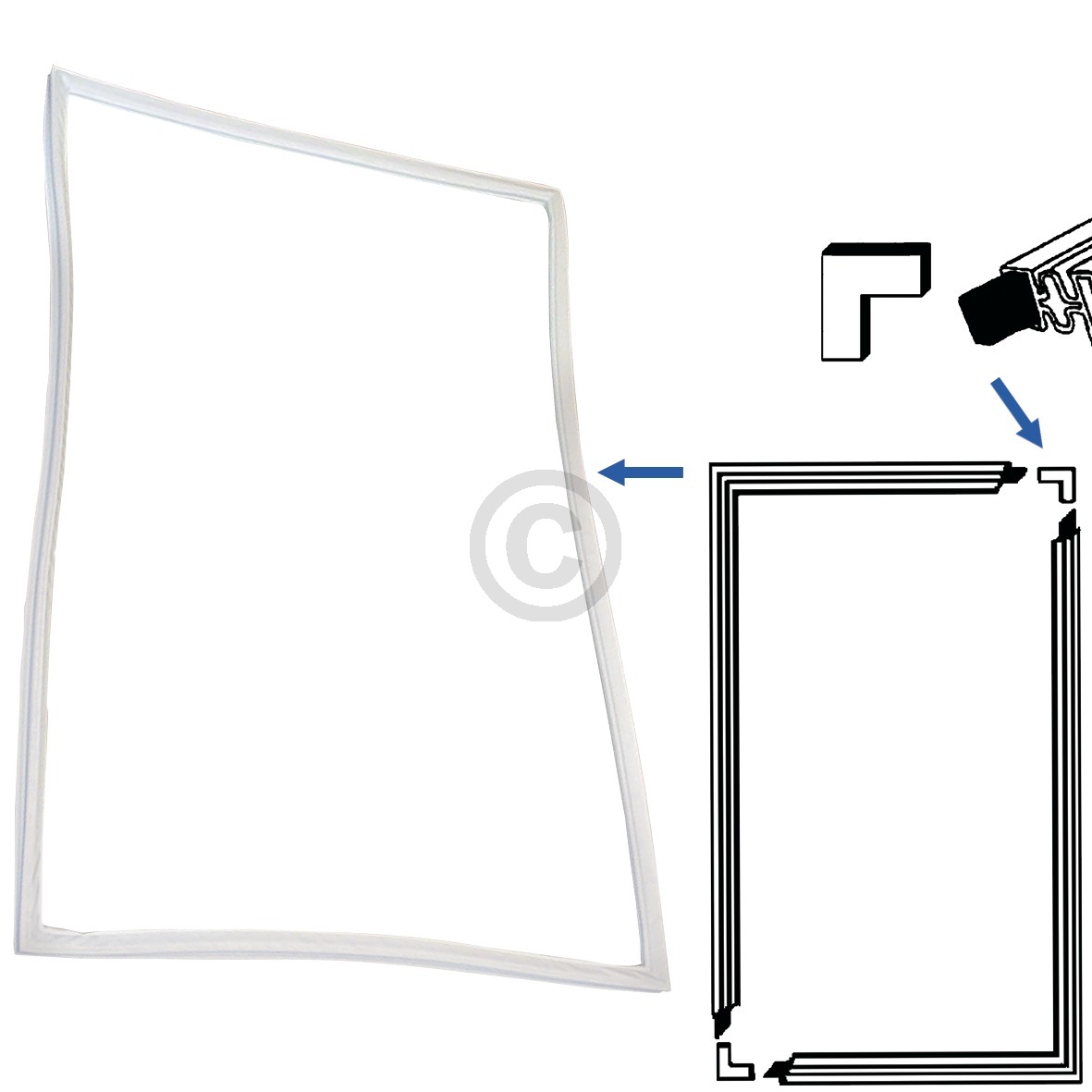 UNIVERSAL Türdichtung Dichtung Set 1300 x 700 mm 130 x 70 cm für